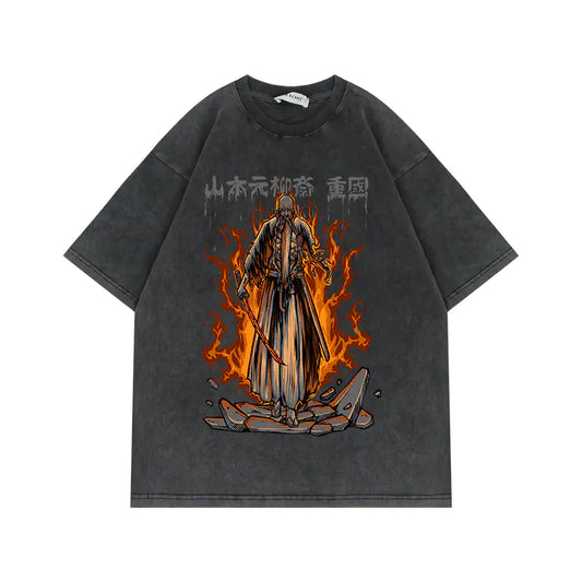 280g Vintage Anime Oversized Cotton T-Shirt