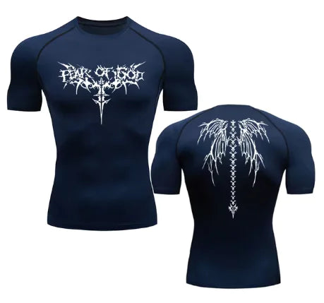 Munrozu Print Compression Shirt
