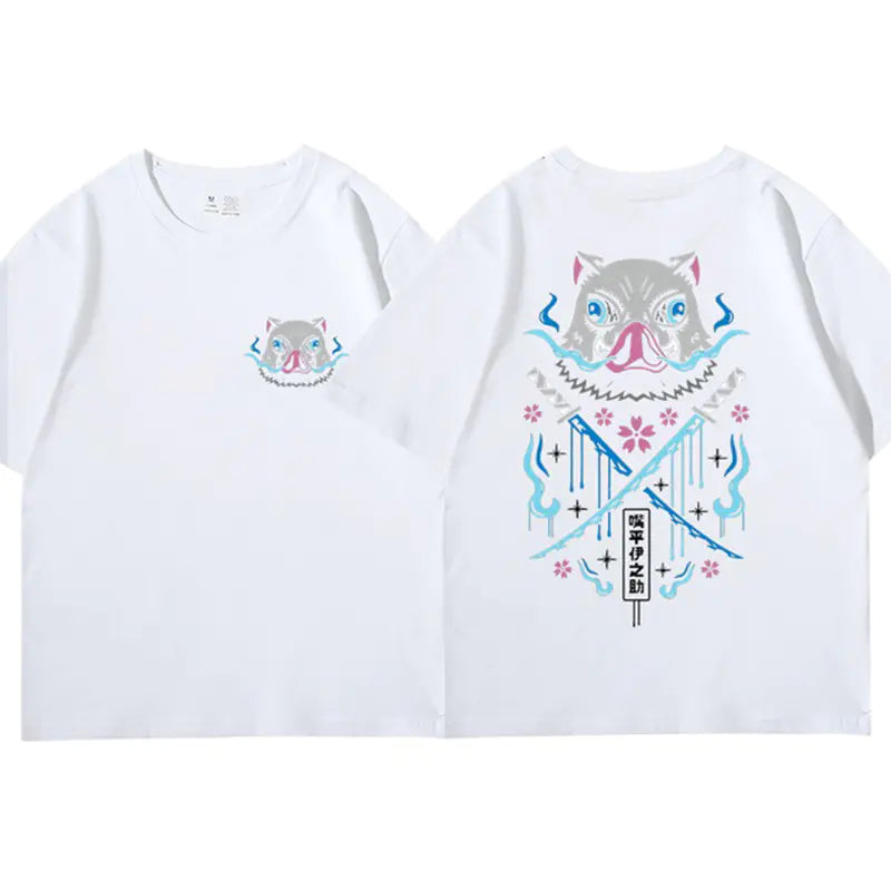 Demon Slayer Cotton T-Shirt for Men and Women (Inosuke)