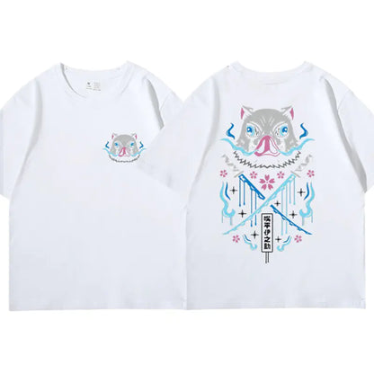 Demon Slayer Cotton T-Shirt for Men and Women (Inosuke)
