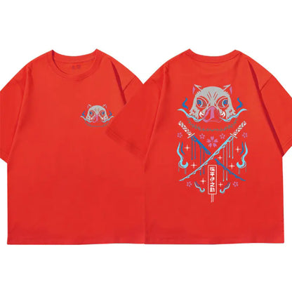 Demon Slayer Cotton T-Shirt for Men and Women (Inosuke)