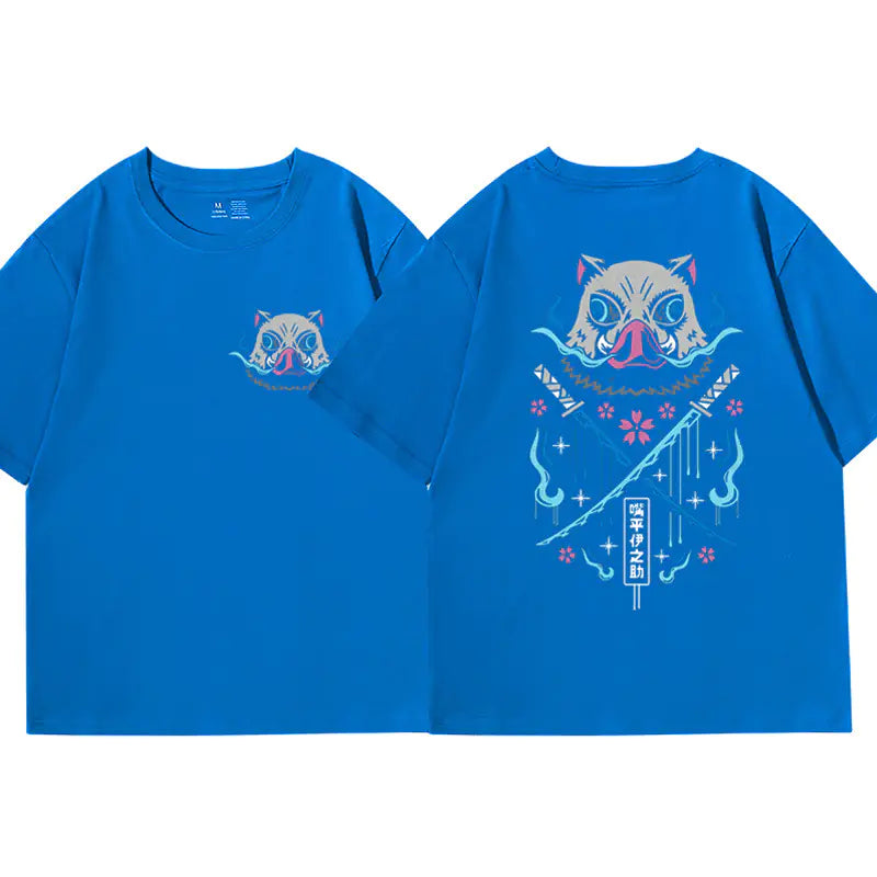 Demon Slayer Cotton T-Shirt for Men and Women (Inosuke)