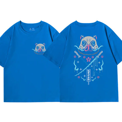 Demon Slayer Cotton T-Shirt for Men and Women (Inosuke)