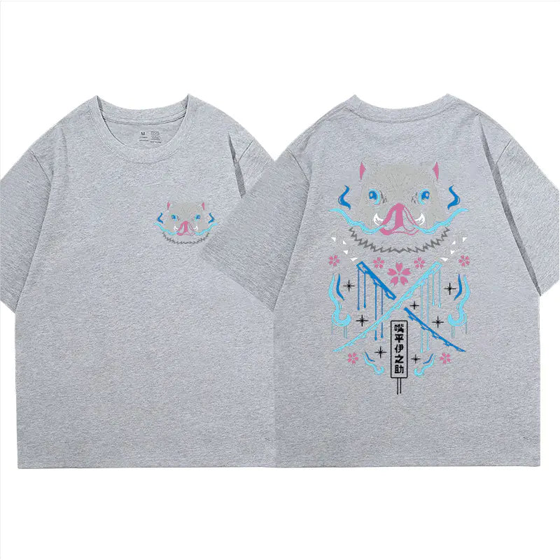 Demon Slayer Cotton T-Shirt for Men and Women (Inosuke)